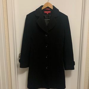 Anne Klein Black Wool Long line coat Size Small in good condition